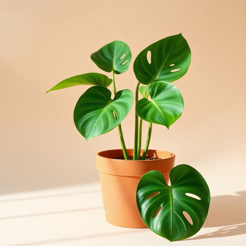 Monstera in terracotta pot